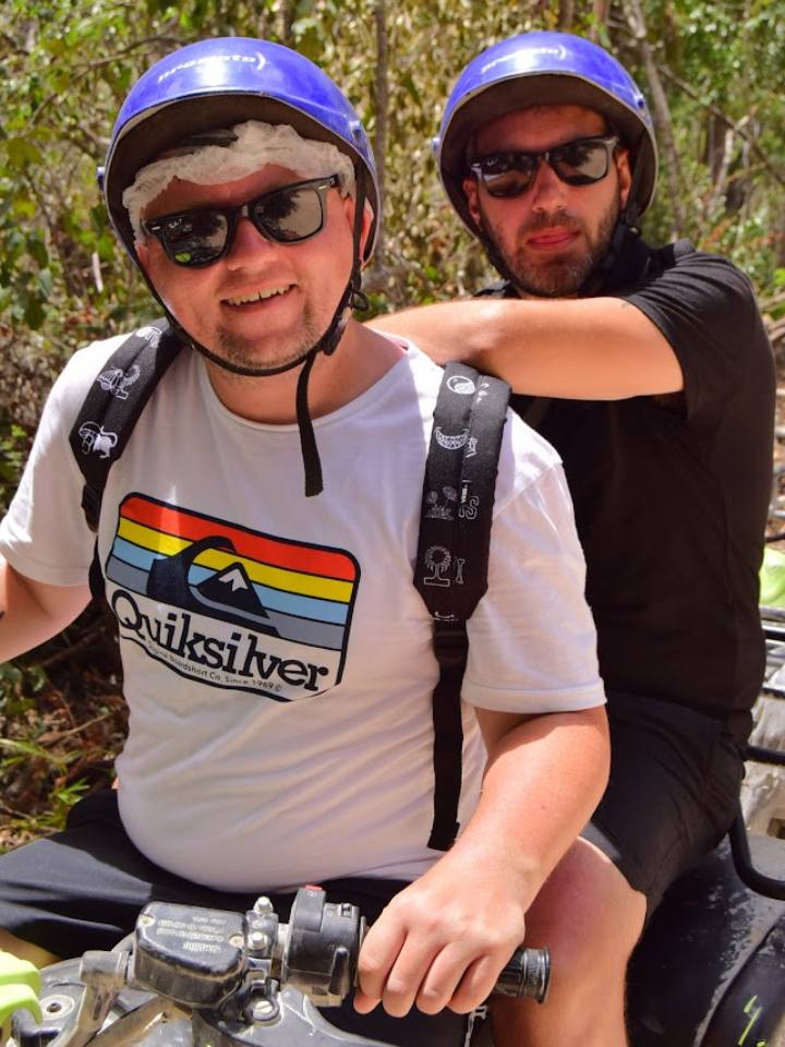 Russ & Luke on ATV in Riviera Maya Jungle
