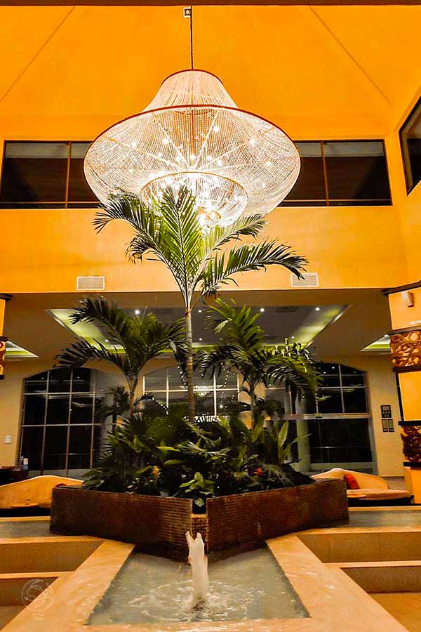 Chandeliers in Hotel Lobby at El Dorado Seaside Suites