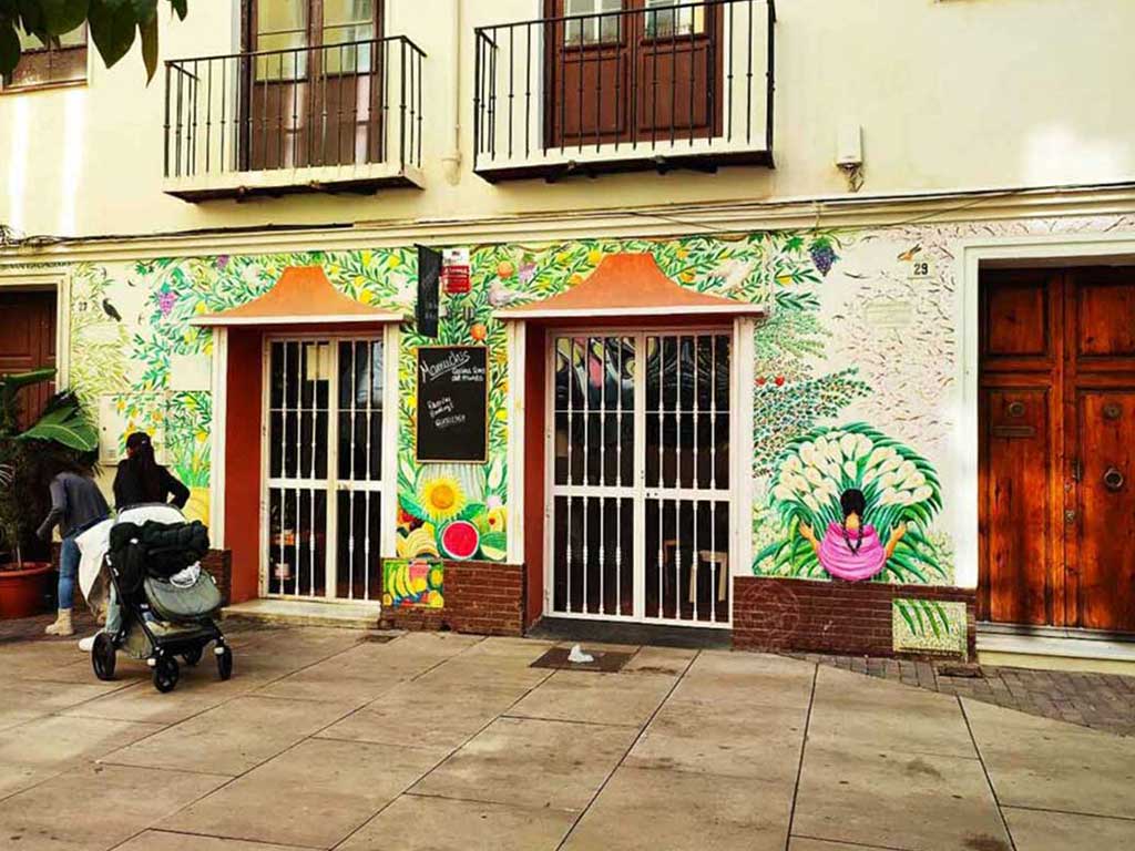 Restaurant Street Art, Malaga, Spain
