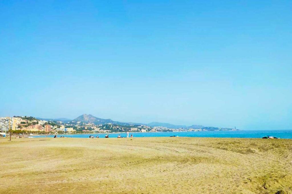 Image of La Malagueta Beach on a Malaga Winter Break February 2023
