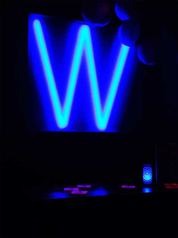 The WEB LED Sign inside a Gay Bar in Amsterdam