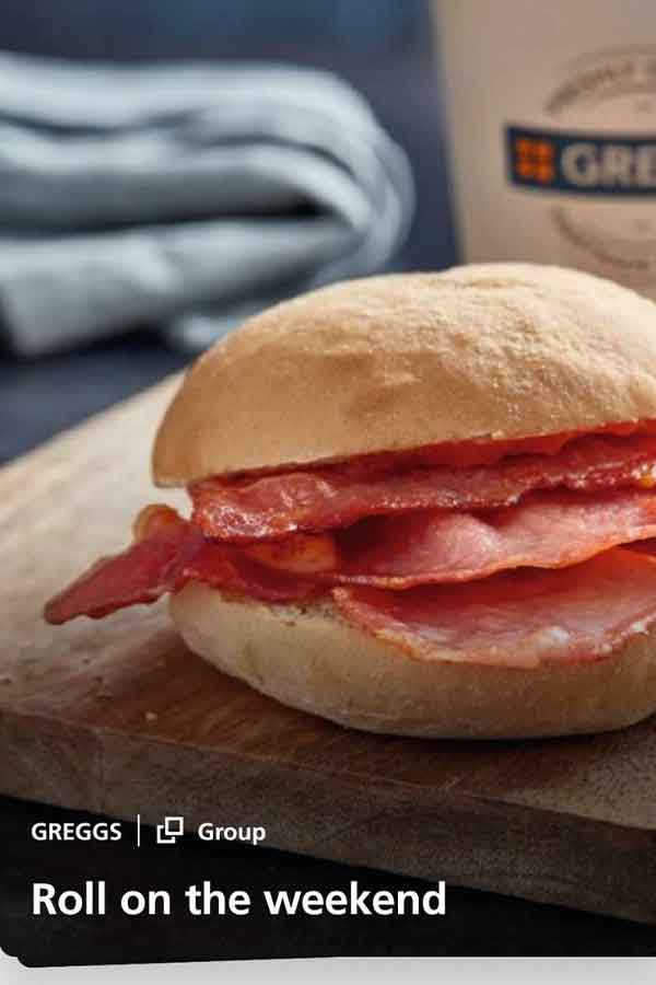 O2 Priority Greggs Free Bacon Roll 