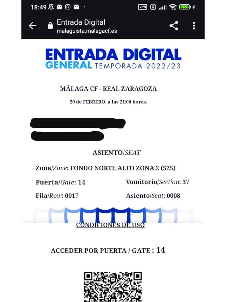 Malaga CF Online Ticket