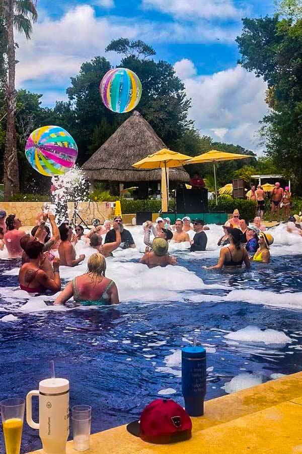 Foam Party Activity Pool Bahia Principe Sian Ka'an
