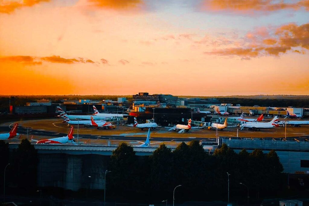 Gatwick Airport Sunset